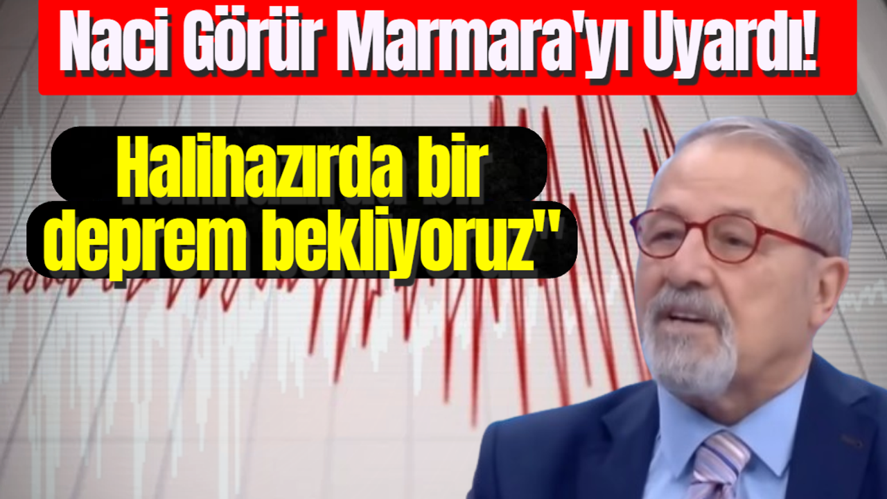 Naci Görür Marmara'yı Uyardı! Halihazırda bir deprem bekliyoruz"
