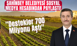 Şahinbey Belediyesi Sosyal Medya Hesabından Paylaştı! ''Destekler 700 Milyonu Aştı''