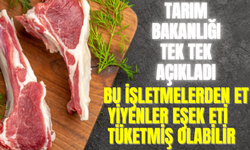 Tarım Bakanlığı Uyardı! Bu İşletmelerden Et Yiyenler Eşek Eti Tüketmiş Olabilir