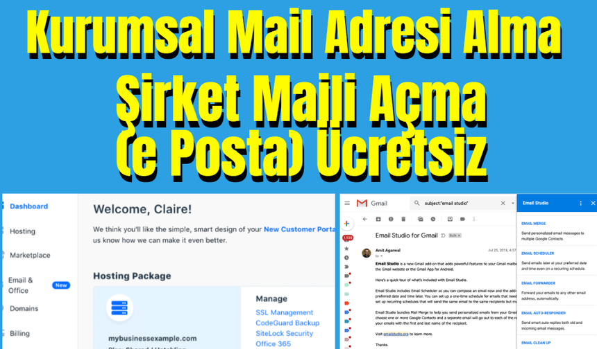 Kurumsal Mail Adresi Alma | Şirket Maili Açma (e Posta) Ücretsiz